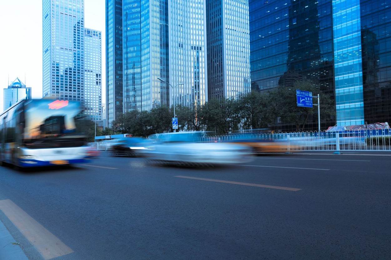 blur;china;city;modern;motion;street;vehicle;with;NOT_EDITORIAL_ONLY 