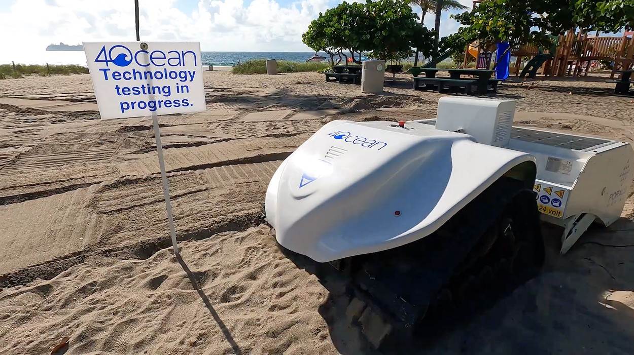  BeBot;robot;beach;clean;rubbish;trash;plastic;solar powered;remote 