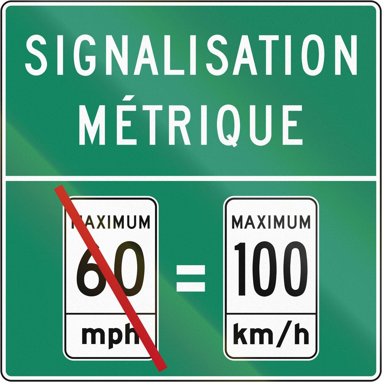  canada;color image;convertion;french canada;french language;french text;french word;graphic;green;guide sign;imperial system;information;information sign;isolated on white;kilometers;kilometers per hour;kmh;maximum;metric system;mile;miles;mph;mutcd;no people;north america;number 100;number 60;quadratic;quebec;reflection;road sign;sign;signage;speed;speed limit;square;symbol;text;textured;traffic;turquoise;unit of measurement;white 